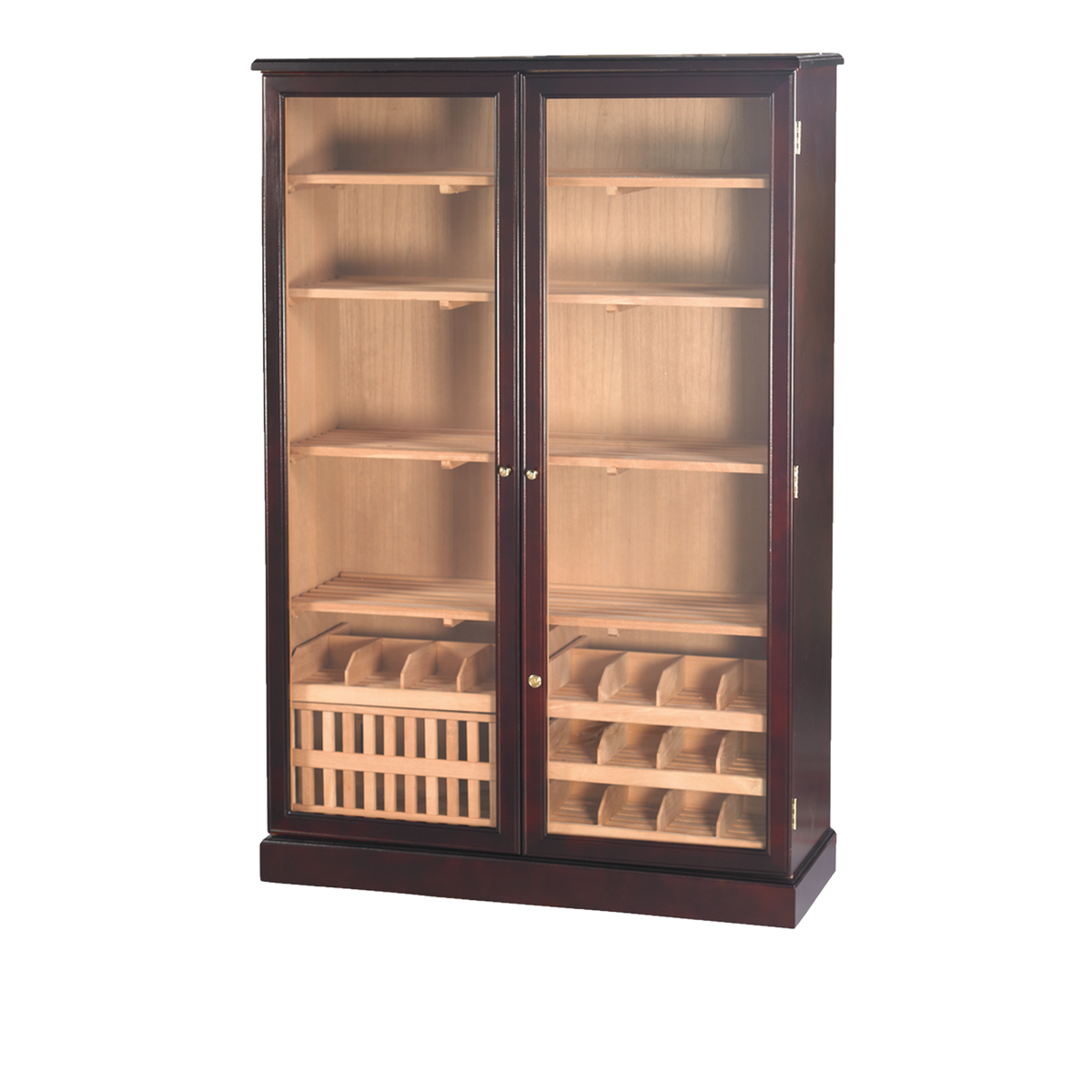 Traditional Sovereign cabinet humidor compared with an electric humidor
