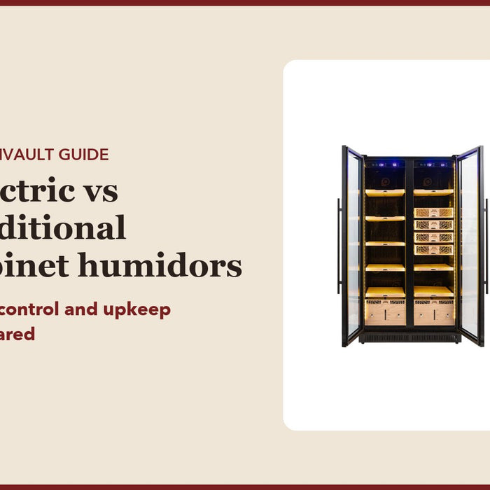 Electric vs traditional cabinet humidors: CubanVault guide