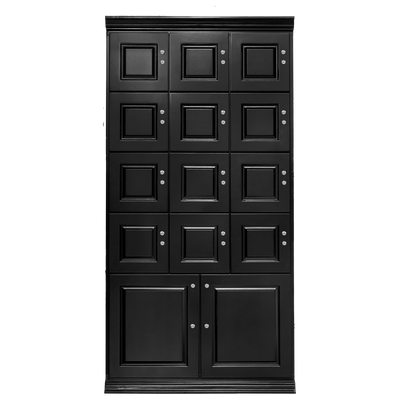 14-locker cigar locker humidor, front view