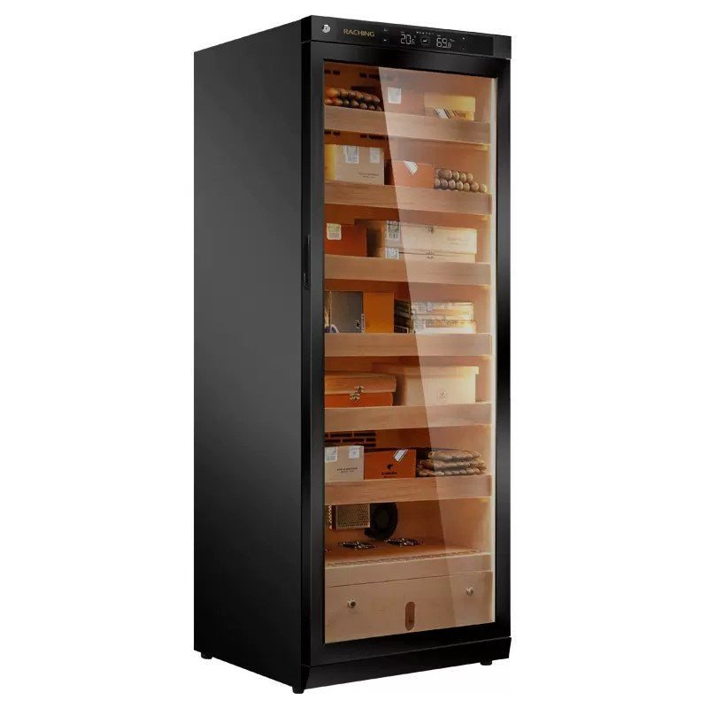 Raching C330A 1,500-Cigar Electric Cabinet cigar humidor, black
