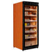 Raching C330A 1,500-Cigar Electric Cabinet cigar humidor, oak brown side view