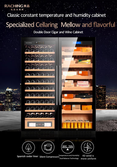 Raching CS600 3,000-Cigar Double Door Electric Cabinet cigar humidor, double door cabinet