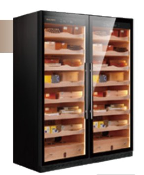 Raching CS600 3,000-Cigar Double Door Electric Cabinet cigar humidor, front view
