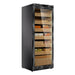 Raching MON2800A 1,500-Cigar Electric Cabinet cigar humidor, black side view