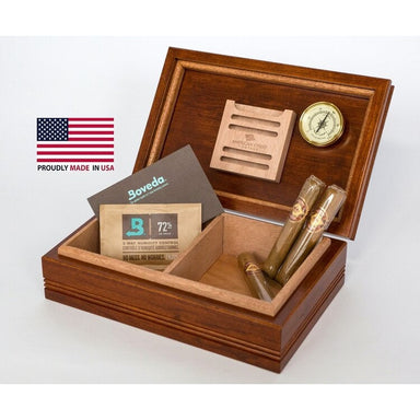 American Chest WoodTop 50-Cigar Humidor in Cherry Finish by