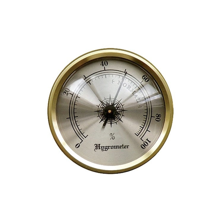 Prestige Import Group Analog Brass Frame Hygrometer Gauge for Humidity, Gold