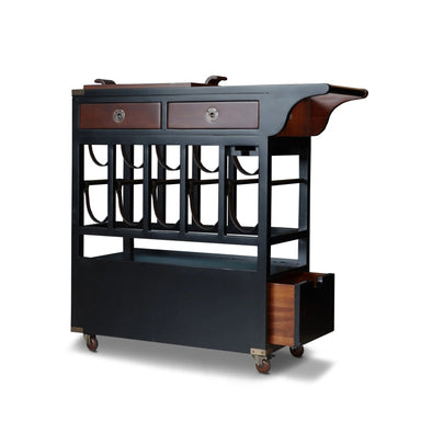 Authentic Models Bar Trolley in Black and Honey