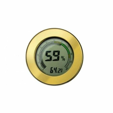 Gold Frame Mini Analog Hygrometer for Cigar Humidor Replacement Round  Hygrometer