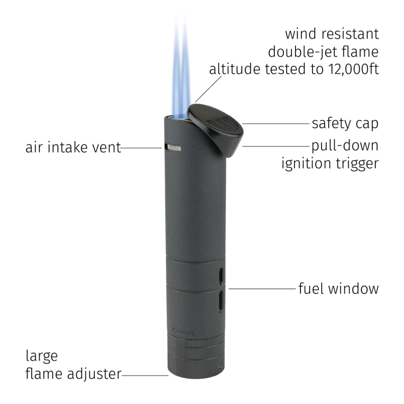 XIKAR Turrim 5x64 Double-jet Flame Lighter