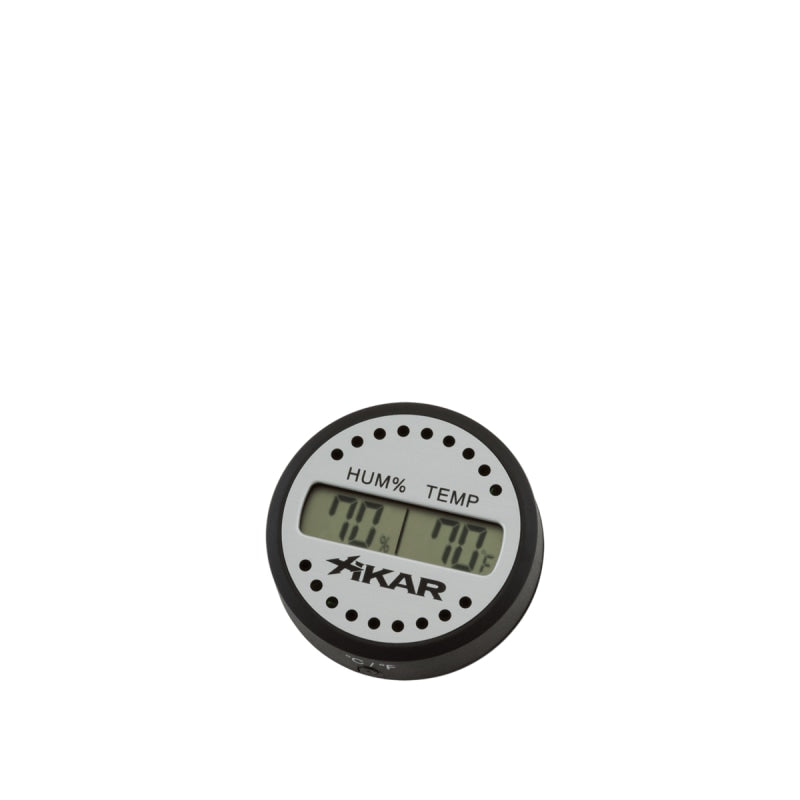 HygroSet, Rectangle Digital Hygrometer for Humidors, Black
